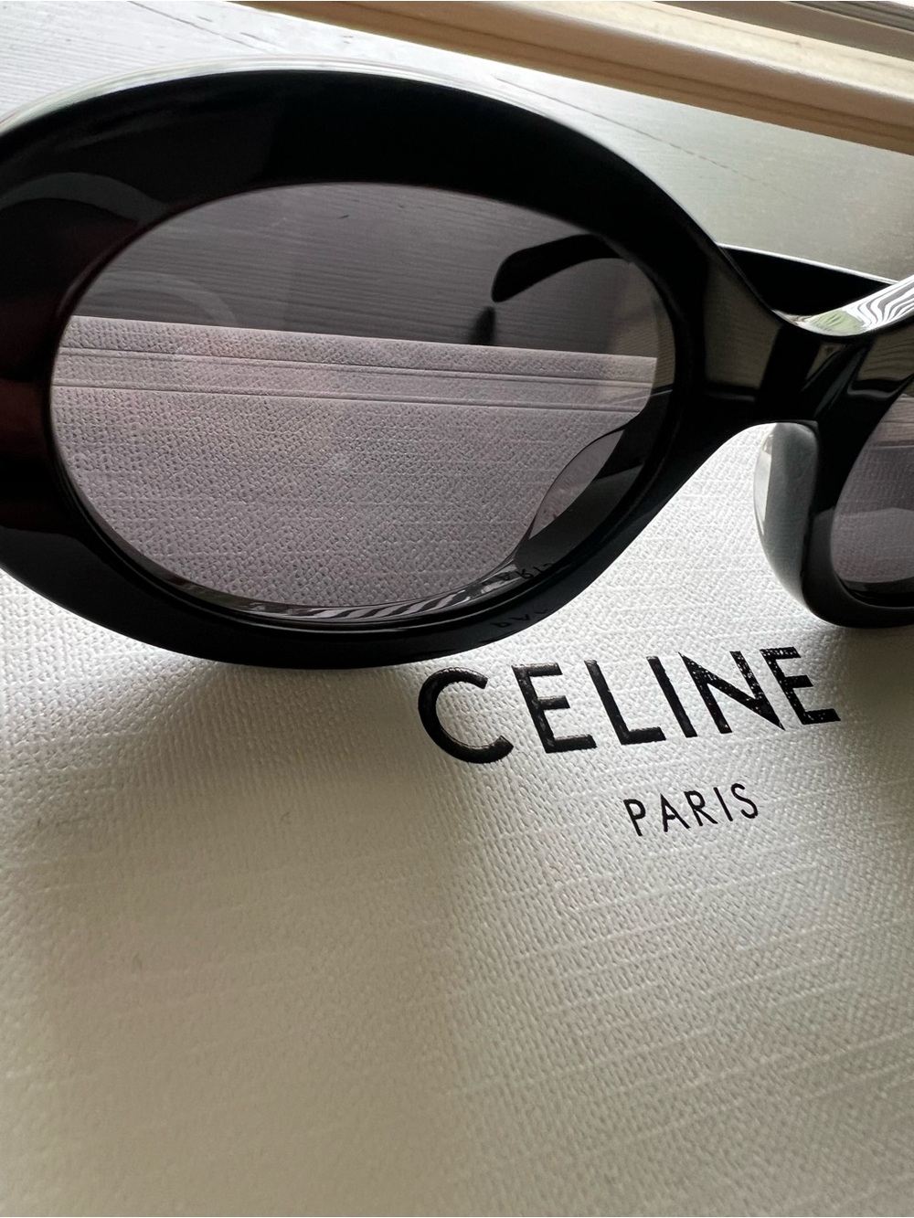 Celine Black Oval Sunglasses - Picture 4 of 8